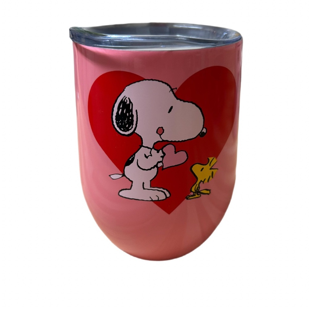 6” Pink Snoopy Heart Tumbler